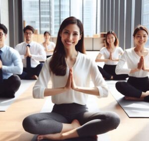 Benefits of yoga at work